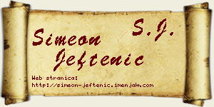 Simeon Jeftenić vizit kartica